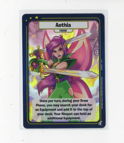 Neopets TCG Card Foil - Aethia Battle Faerie Foil 2024 Upper Deck Battledome - Image 1