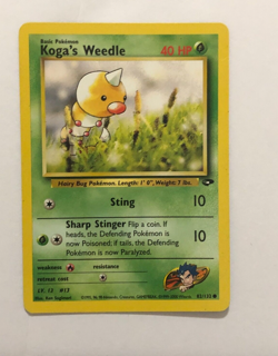 Pokemon Card Gym Challenge Koga's Weedle 82/132 Excellent Condition - Image 1