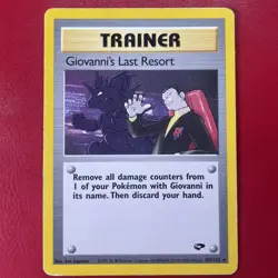 Giovanni's Last Resort 105/132 Gym Challenge Regular Pokemon Card - Image 1
