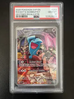 PSA 10 Team Rocket's Wobbuffet 203 Sv: Scarlet & Violet Promo Cards Holo - Image 1