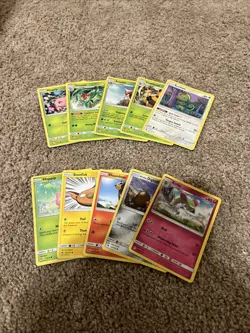 Pokemon TCG Lost Thunder lot of 10 cards. Uncommon, Commons - Image 1