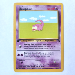 Slowpoke 55/62 Pokemon TCG 1st Edition Fossil NM Vintage 1999 Card - Image 2