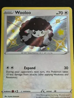 Pokemon TCG Shining Fates Wooloo SV103/SV122 Shiny Holo Rare Card NM - Image 3