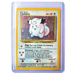 Clefairy 5/102 Pokemon TCG Base Set Holo LP/NM Vintage 1999 Card - Image 1