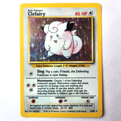 Clefairy 5/102 Pokemon TCG Base Set Holo LP/NM Vintage 1999 Card - Image 2