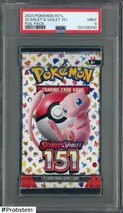 2023 Pokemon International Scarlet Violet Card 151 Foil Booster Pack PSA 9 MINT - Image 1