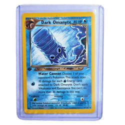 Dark Omanyte 37/105 Pokemon TCG 1st Edition Neo Destiny NM Vintage 2002 Card - Image 1