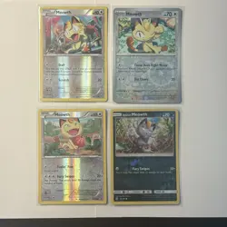 Meowth & Alolan Meowth Pokemon Card Lot - X4 Unique Cards - A240 - Image 1