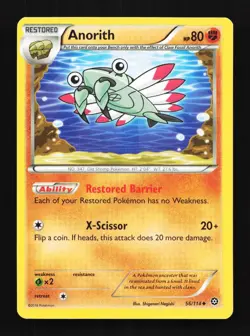 Anorith 56/114 LP Steam Siege English Pokemon Card TCG - Image 1