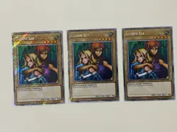 Yugioh Gemini Elf x 3 - 1st Edition Platinum Secret Rare NM - Free Holo Card B - Image 1