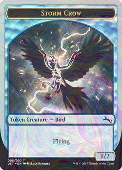 Foil Storm Crow Token - Unstable Tokens | MTG Card - Image 1