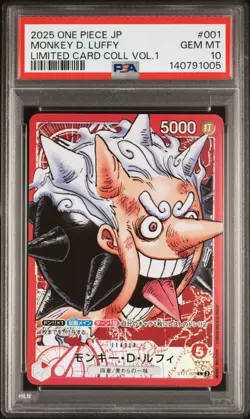 2025 ONE PIECE JAPANESE LTD CARD COLLECTION VOL.1 #001 MONKEY D. LUFFY PSA 10 - Image 1
