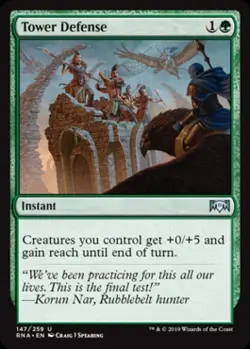 Tower Defense -Foil Light Play MTG Ravnica Allegiance - Image 1