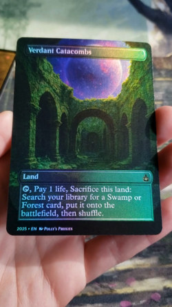 Verdant Catacombs FOIL Fetch Land Proxy Card Custom Fantasy SPACE Art Design - Image 2