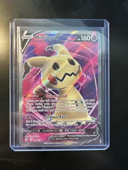 Pokemon Mimikyu v Holo Ultra Rare TCG Card Brilliant Stars 148/163 - Image 1