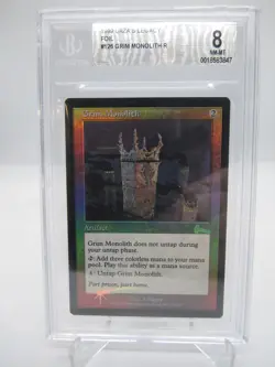 Grim Monolith - Foil Magic mtg Urza's Legacy BGS Graded 8 - Image 1