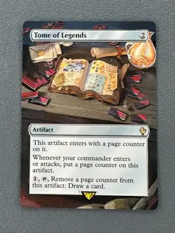 Tome of Legends MTG Final Fantasy Commander Hand Painted Borderless Altered Art - Image 1