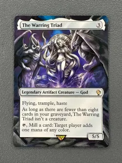 The Warring Triad MTG Final Fantasy Commander Hand Painted Extended Altered Art - Image 1