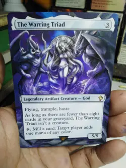 The Warring Triad MTG Final Fantasy Commander Hand Painted Extended Altered Art - Image 2