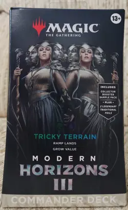 Magic The Gathering Modern Horizons III, 3 Tricky Terrain Commander Deck Sealed - Image 1
