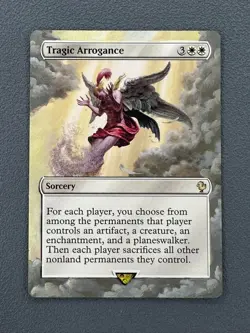 Tragic Arrogance MTG Final Fantasy Commander Hand Painted Borderless Altered Art - Image 1