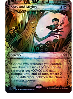 Spry and Mighty - Foil - Showcase Lorwyn Eclipsed MTG - Image 1