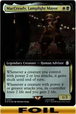 MacCready, Lamplight Mayor ** FOIL EXTENDED ART ** Fallout - NM MTG - Image 1