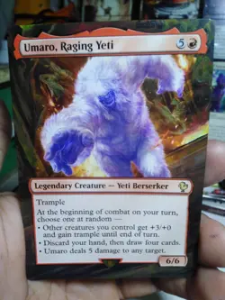 Umaro, Raging Yeti MTG Final Fantasy Commander Hand Painted Extended Altered Art - Image 2