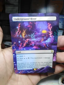Underground River MTG Final Fantasy Commander Hand Painted Extended Altered Art - Image 2