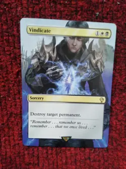 Vindicate MTG Final Fantasy Commander Hand Painted Borderless Full Altered Art V - Image 2