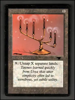 Candelabra of Tawnos Magic mtg Moderate Play, English Antiquities x1 - Image 1