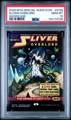 2025 MTG EDGE OF ETERNITIES SPECIAL GUESTS SHOWCASE #0128 SLIVER OVERLORD PSA 10 - Image 1
