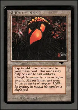 Mishra's Workshop Magic mtg Heavy Play, English Antiquities x1 - Image 1