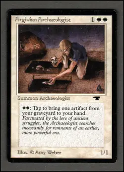 Argivian Archaeologist Magic mtg Moderate Play, English Antiquities x1 - Image 1