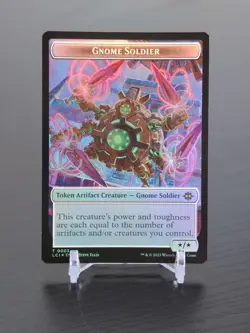 MTG REX LCI Treasure/Gnome Soldier 0002 0003 Foil Token Dual-Sided Full Art - NM - Image 2