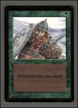 Ice Storm Magic mtg Moderate Play, English Limited Edition BETA x1 - Image 1