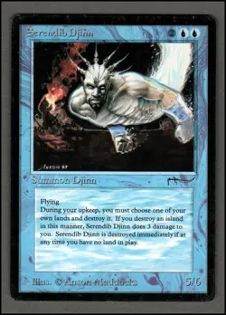 Serendib Djinn Magic mtg Moderate Play, English Arabian Nights x1 - Image 1