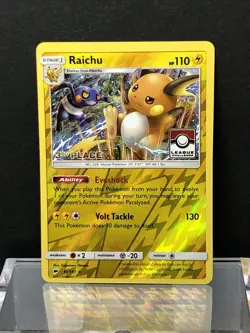 Raichu - 41/147 - Pokemon Burning Shadows (3rd Place) League Promo Pokemon NM - Image 1