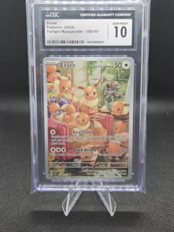 Eevee 188/167 Pokemon Twilight Masquerade - CGC Gem Mint 10 - Image 1