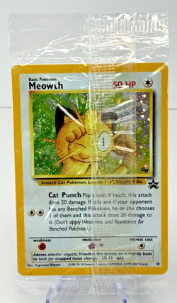 Pokemon TCG Meowth Holo Wotc Black Star Promo #10 Gameboy Factory Sealed 🔥🔥🔥 - Image 1