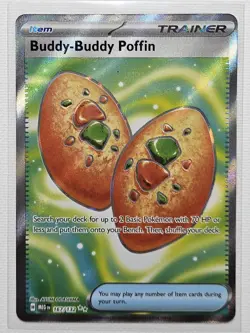 Pokemon TCG Buddy-Buddy Poffin 167/132 Mega Evolution Full Art Ultra Rare -NM - Image 2