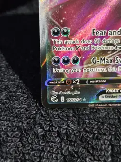 Pokemon TCG Swsh08: Fusion Strike Gengar VMAX 157/264 Holo - Image 3