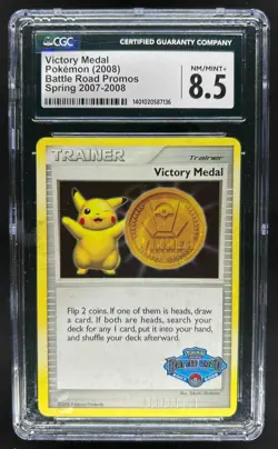 2008 Pokemon Battle Road Promos Victory Medal Spring 2007-2008 CGC 8.5 - Image 1