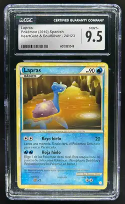 2010 Pokemon HeartGold & SoulSilver Lapras Spanish #24/123 CGC 9.5 - Image 1