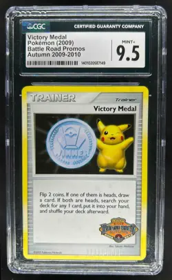 2009 Pokemon Battle Road Promos Victory Medal Autumn 2009-2010 CGC 9.5 - Image 1
