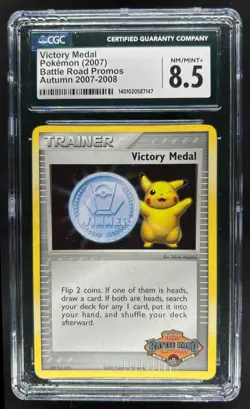 2007 Pokemon Battle Road Promos Victory Medal Autumn 2007-2008 CGC 8.5 - Image 1
