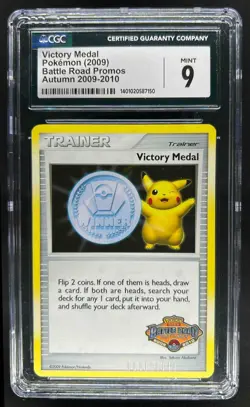 2009 Pokemon Victory Medal Battle Road Promos Autumn 2009-10 CGC 9 Mint - Image 1