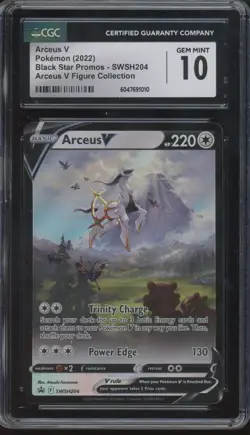 2022 Pokemon Black Star Promo Figure Collection Arceus V Gem Mint CGC 10 - Image 1