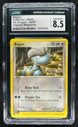 2003 Pokemon EX Dragon Bagon In Quest Magazine #50/97 CGC 8.5 - Image 1