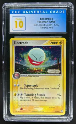 2006 Pokemon EX Legend Maker Electrode Reverse Holo #32/92 CGC 10 Pristine - Image 1